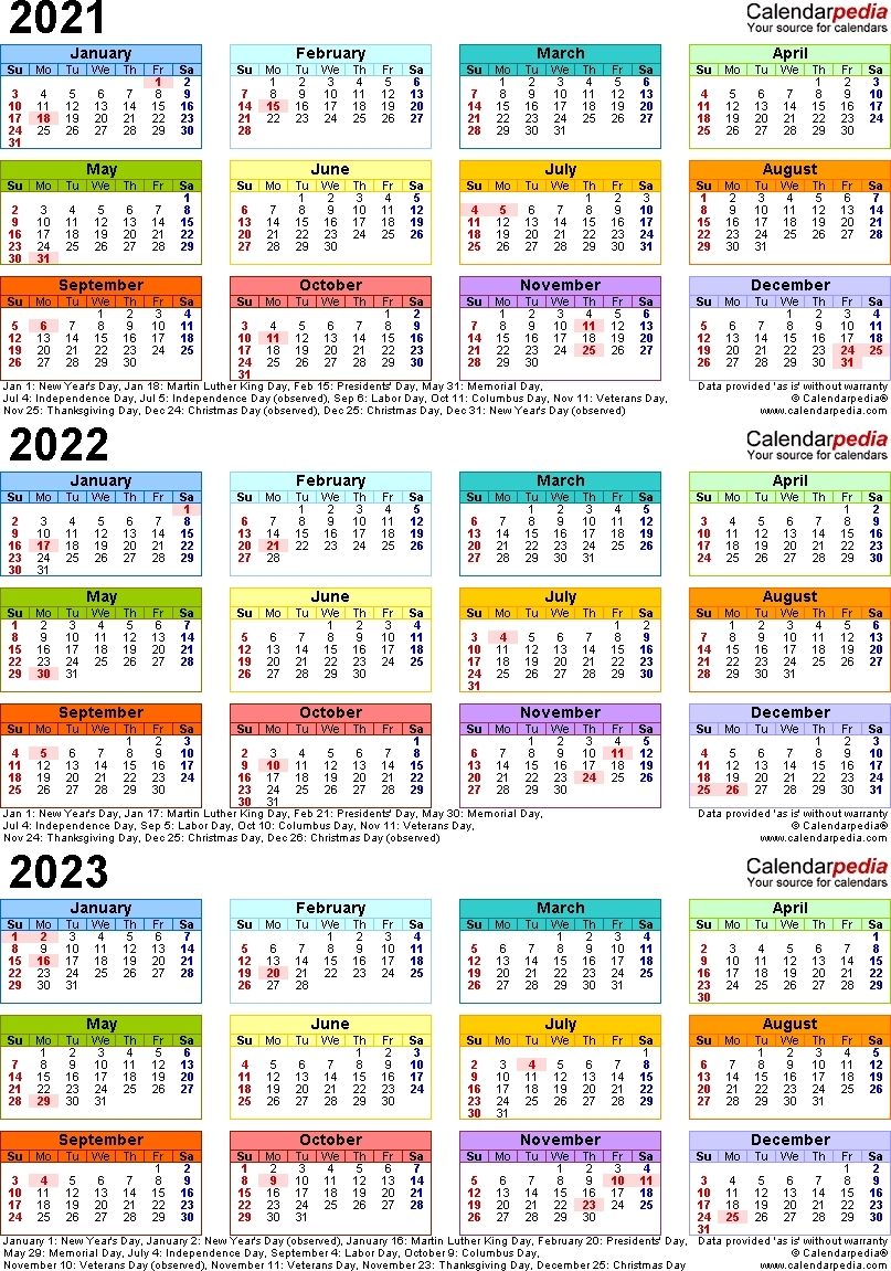 3 Year Calendar 2022 To 2024 | Month Calendar Printable