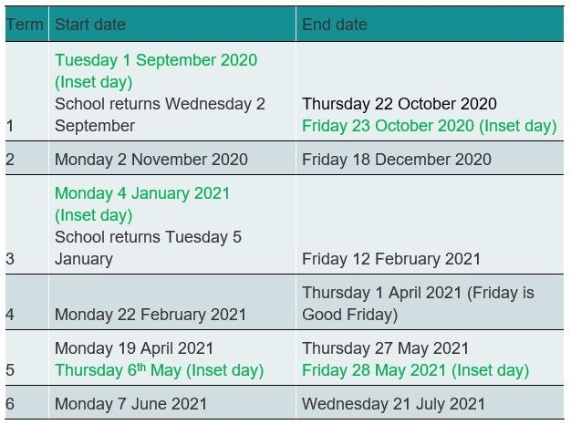 Admissions &amp; Term Dates - Thameside Primary School