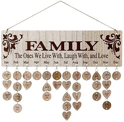 Amazon: Joy-Leo Gifts For Moms Dads - Wooden Family