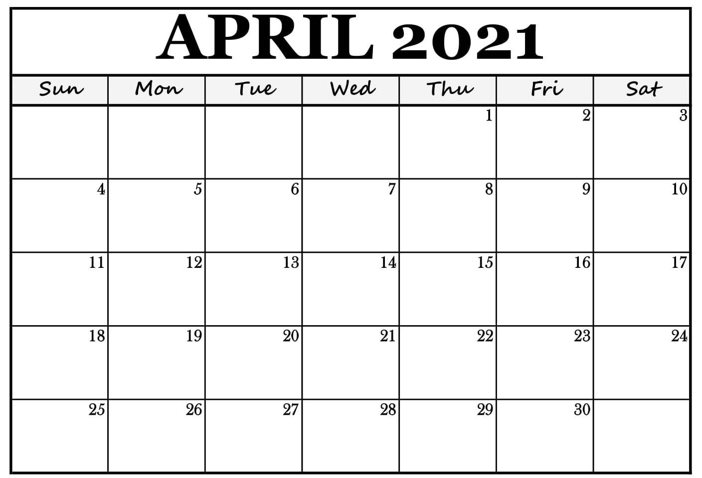 April 2021 / You Can Now Get Your Printable Calendars For