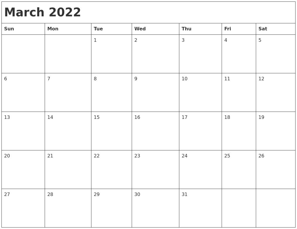 April 2022 Calanders