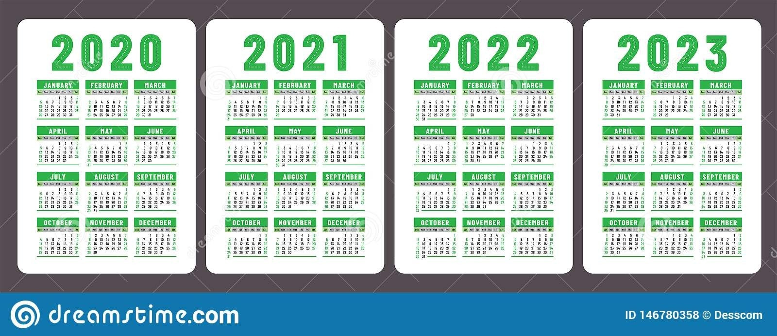 The 2021 And 2022 Calendar Vector