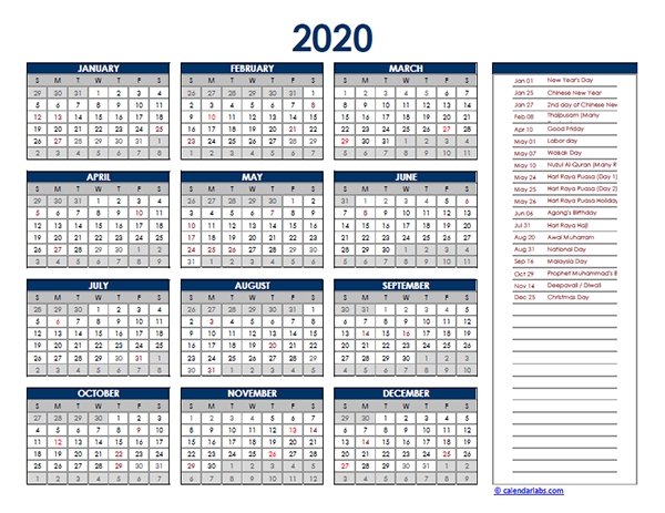 Calendar 2020 Excel Spreadsheet | Calendar Printables Free