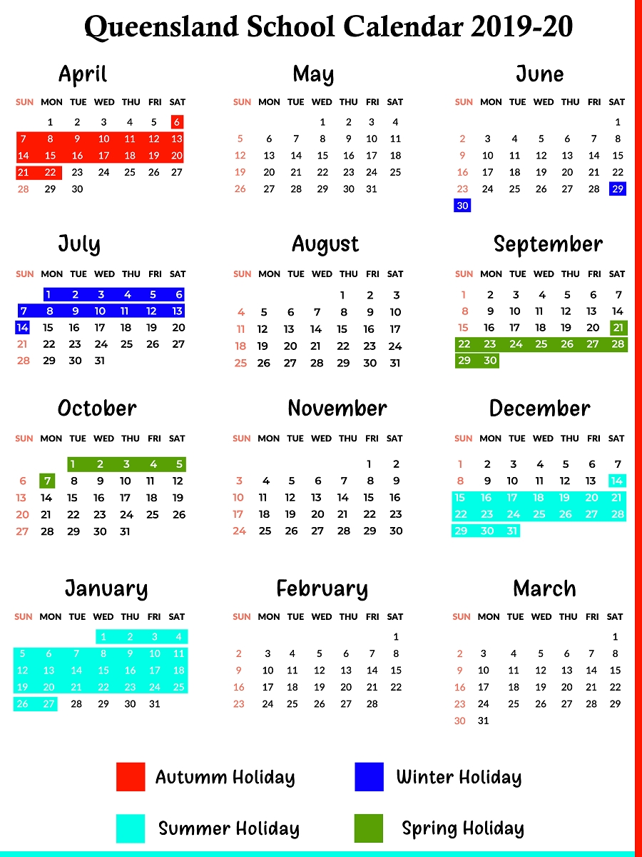 Calendar 2020 Qld Pdf | Calendar Printables Free Templates
