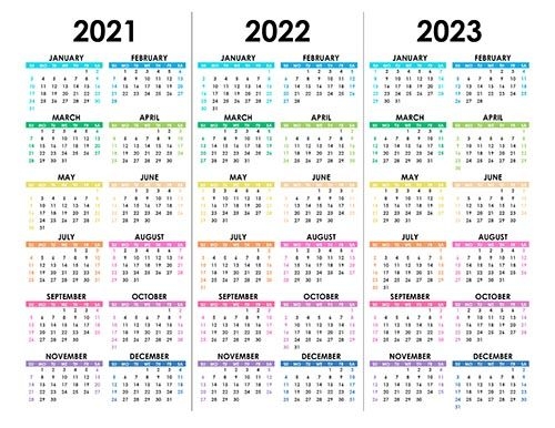 Calendar For 2021, 2022, 2023 - Free-Calendar.su