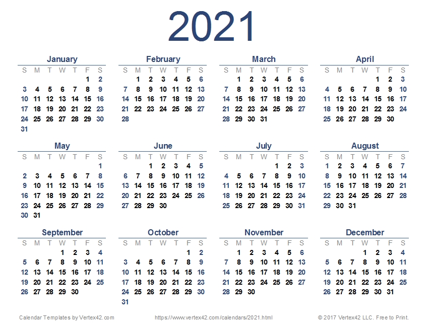 Calendar Pdf 2021