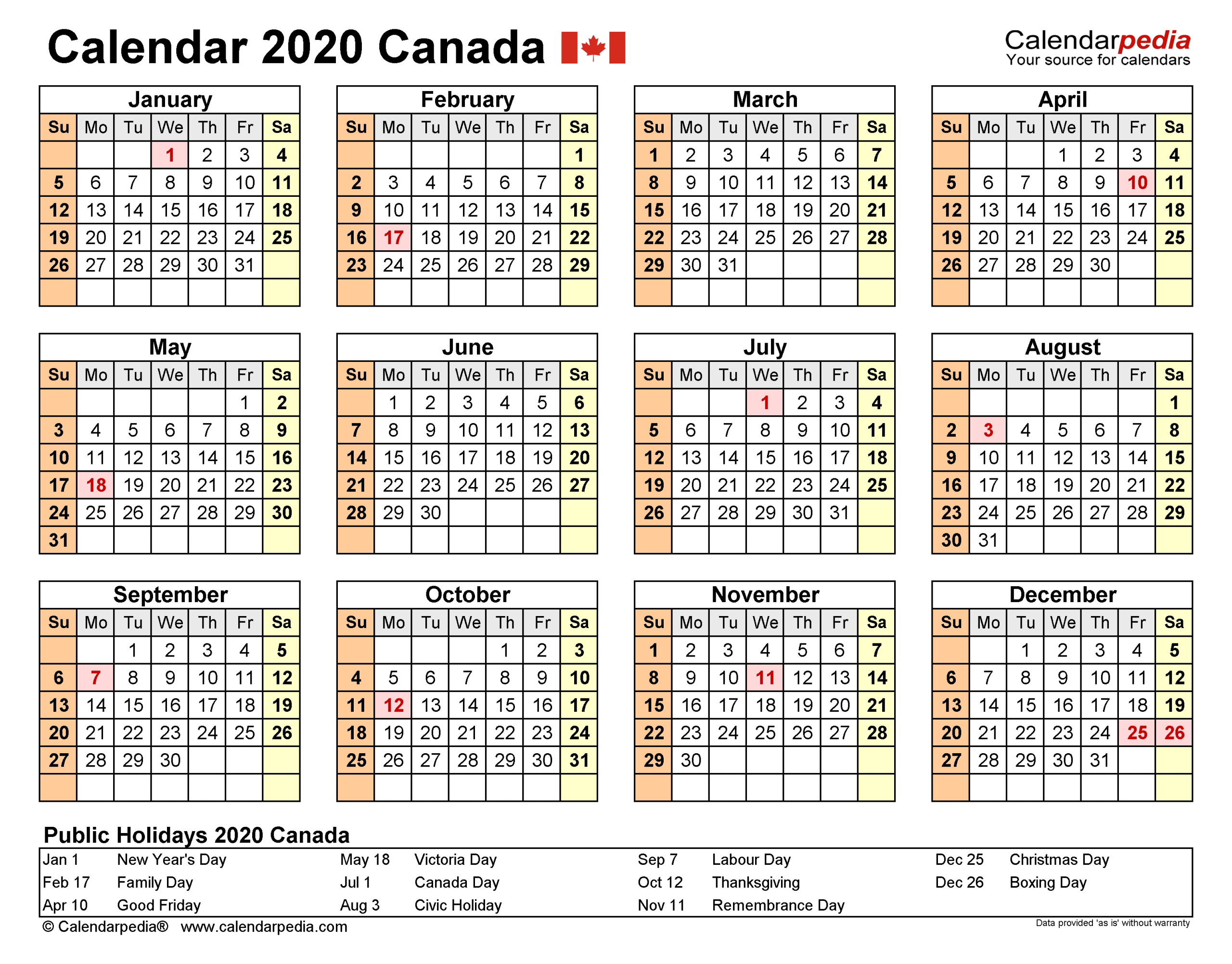 Canada Stat Holidays 2019 Bc | Tourismstyle.co