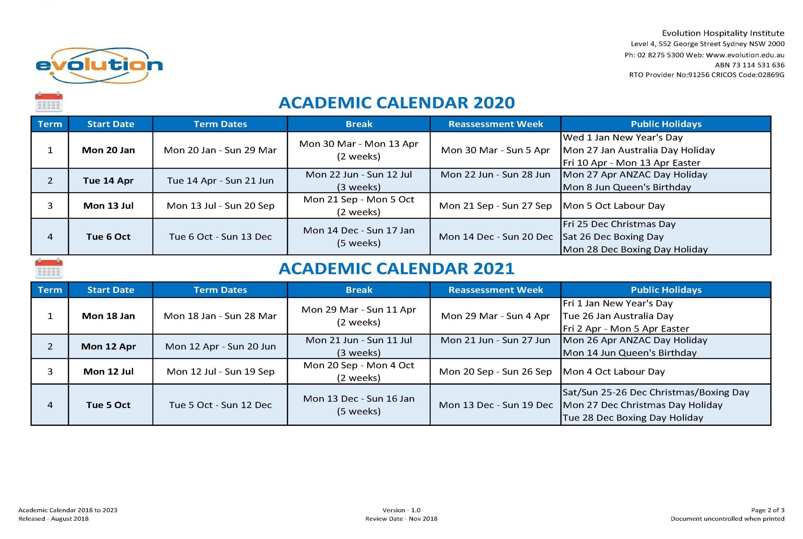 Catch Queensland State School Calendar 2020 | Calendar