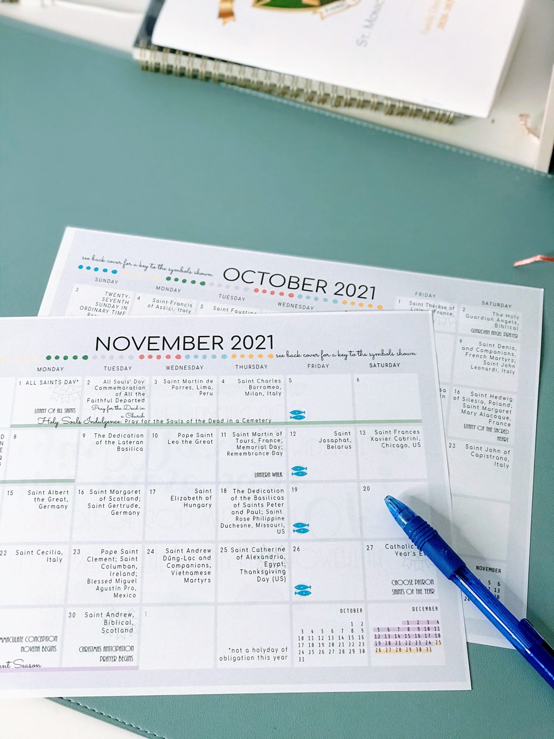 Catholic Calendar 2021 Printable | Free Letter Templates