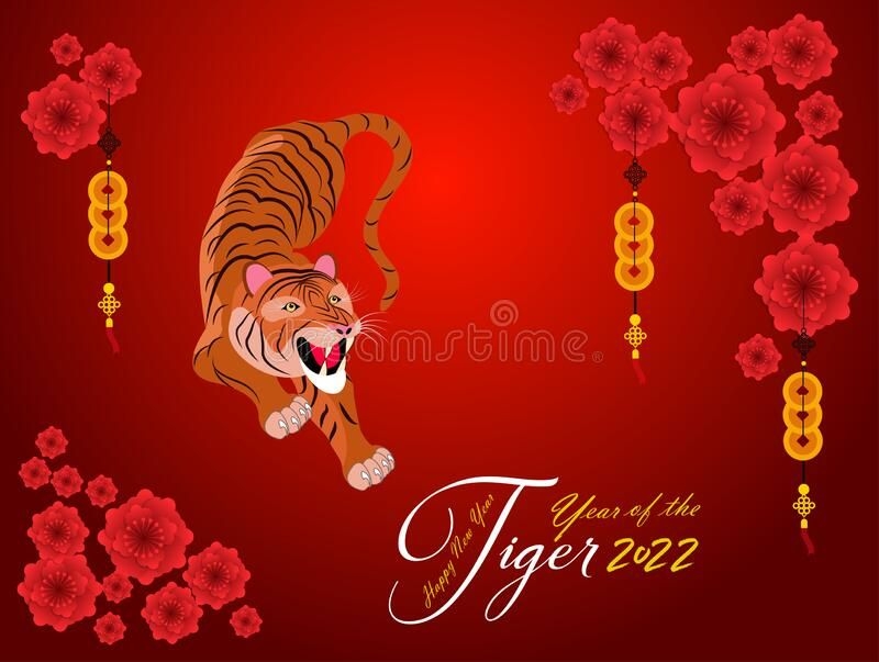 Chinese New Tiger Year Stock Illustrations - 1,567 Chinese