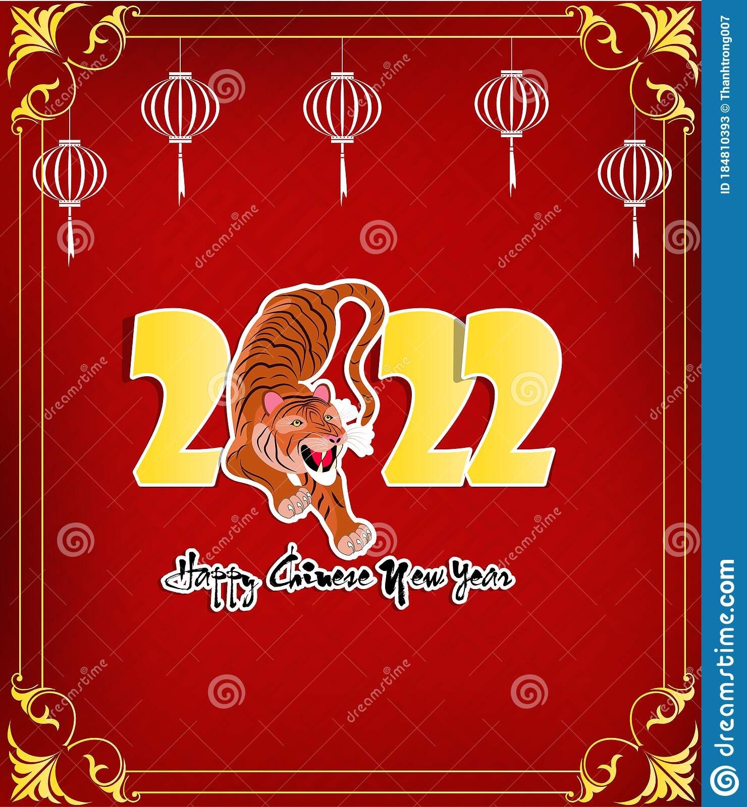 Chinese New Year 2022 - Year Of The Tiger. Lunar New Year