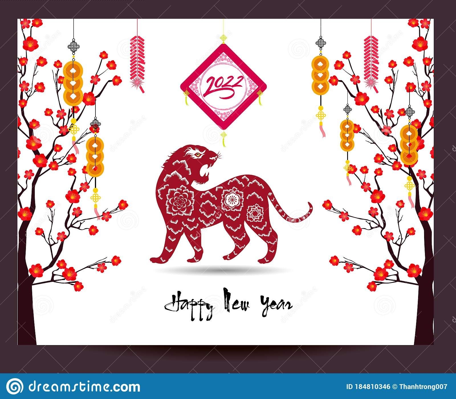 Chinese New Year 2022 - Year Of The Tiger. Lunar New Year