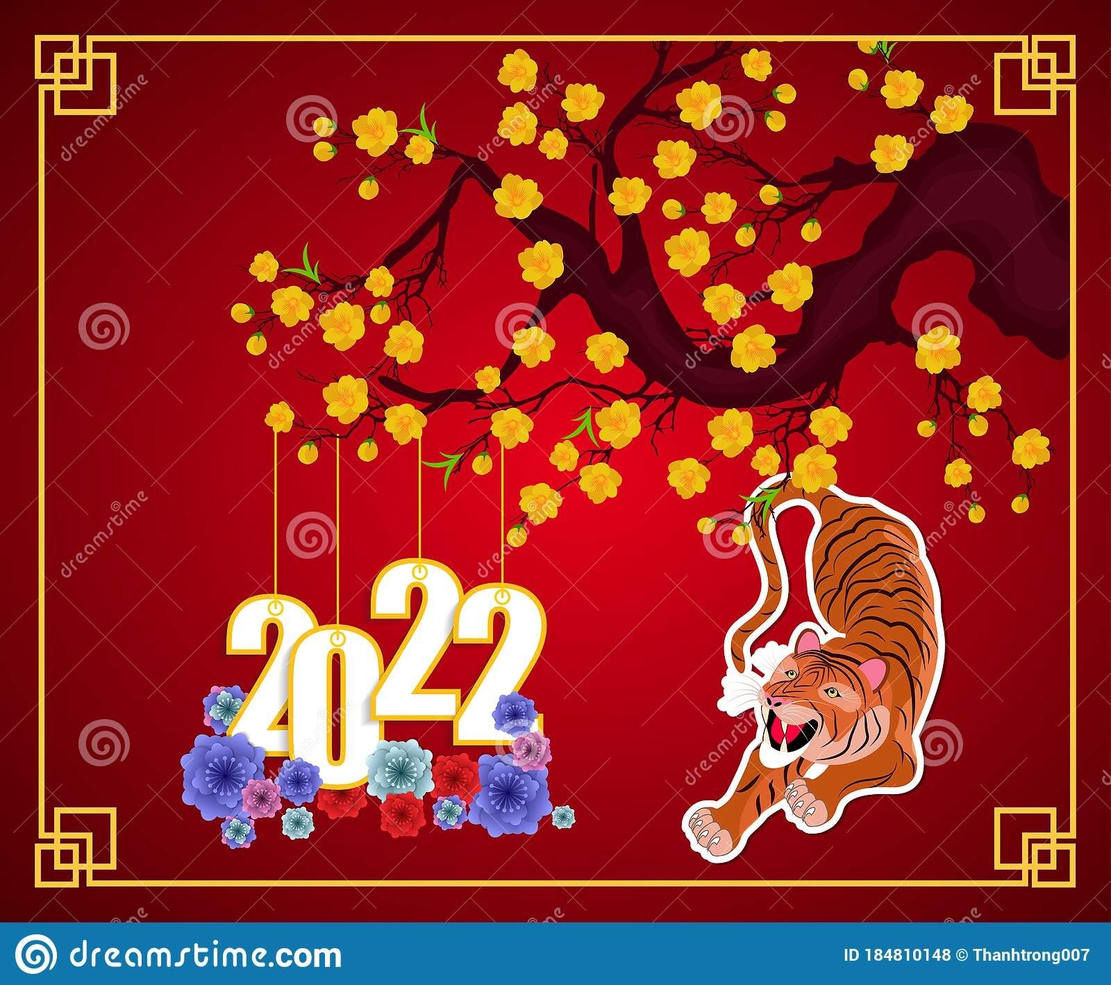 Chinese New Year 2022 - Year Of The Tiger. Lunar New Year