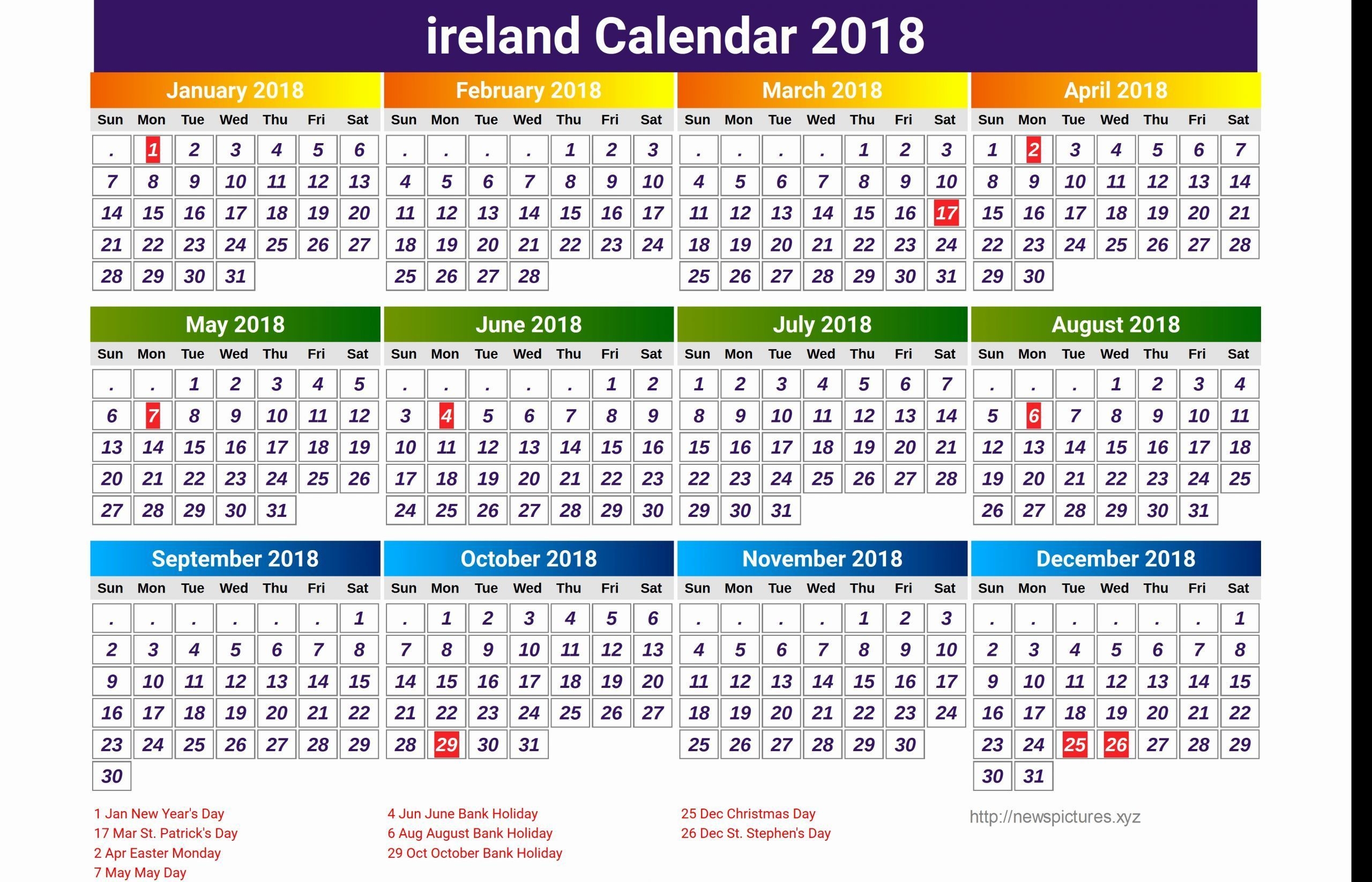 Best Bank Holidays Ireland 2022 Calendar