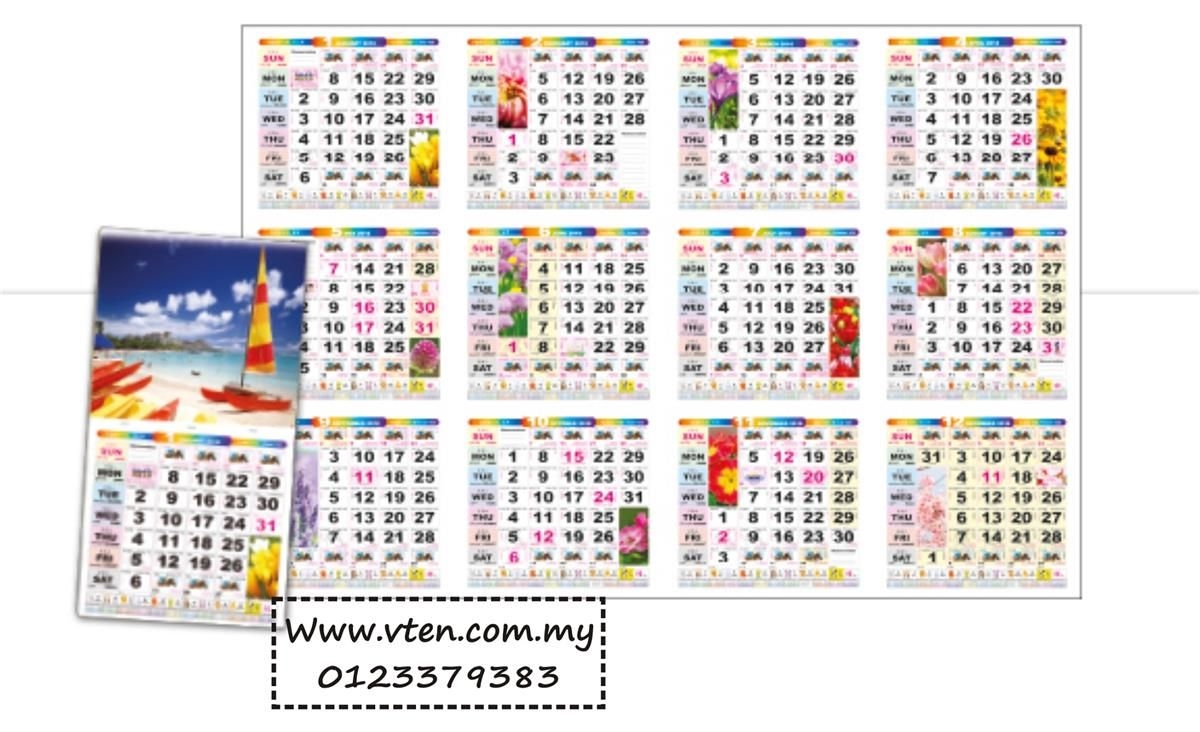 Custom Made Calendar Malaysia Desk Ca (End 3/5/2022 3:15 Pm)