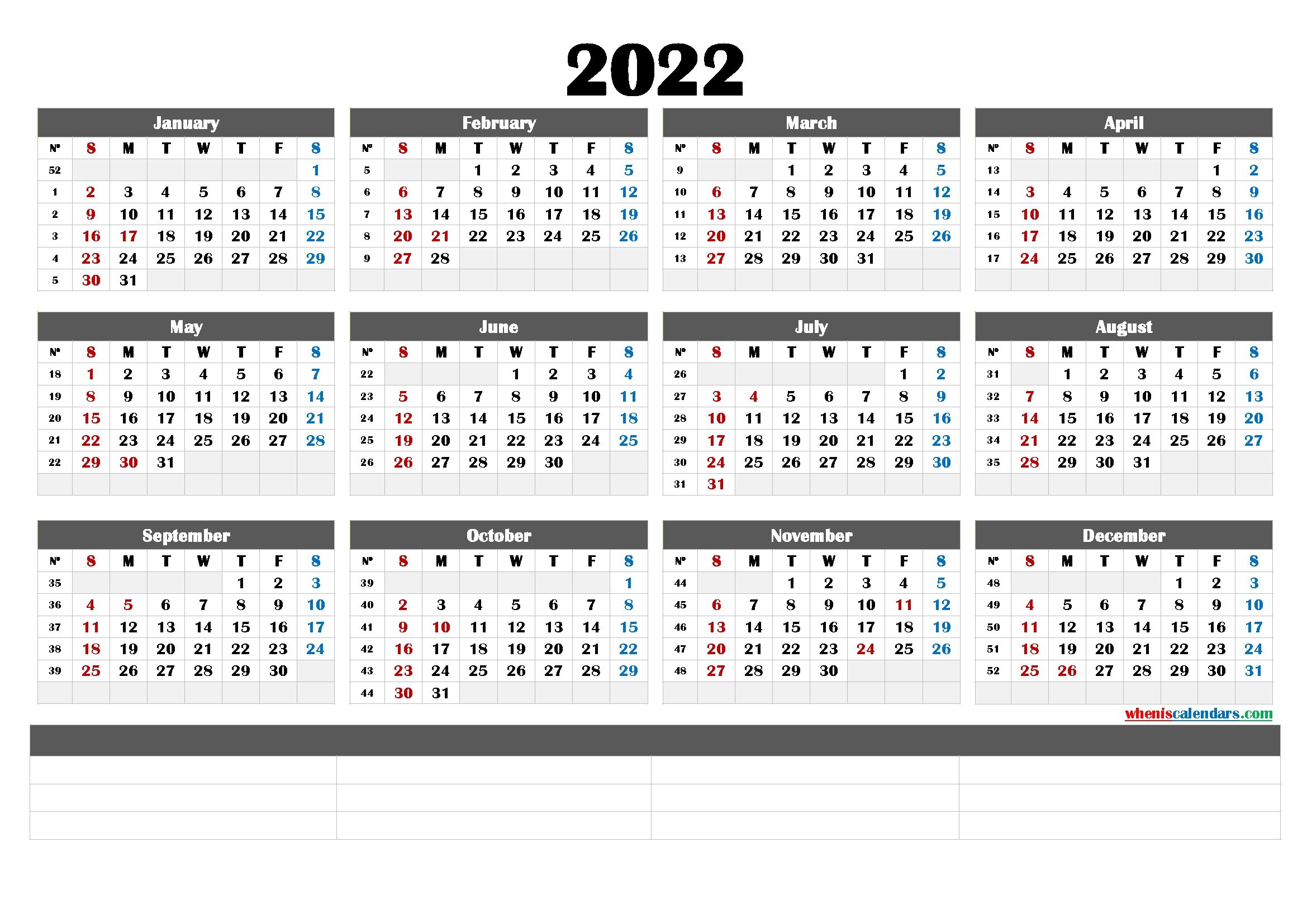 How to 2022 Calendar Template Printable