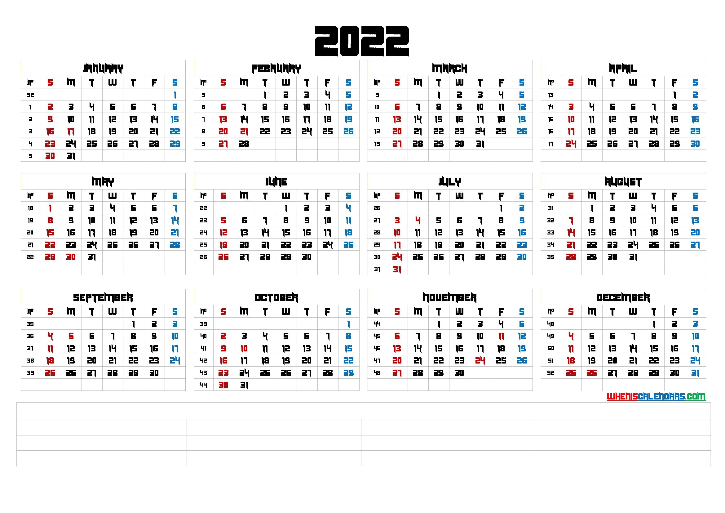 Downloadable 2022 Monthly Calendar (6 Templates)