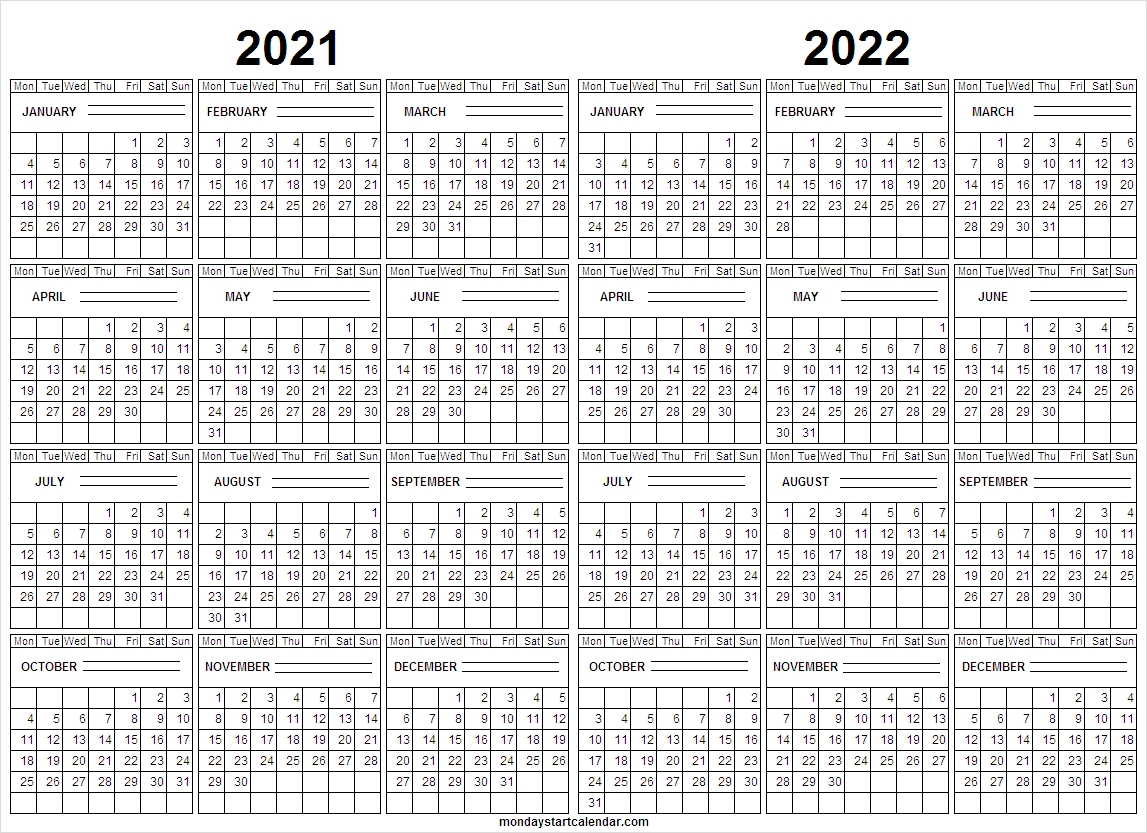 Editable Academic Calendar 2021-22 | Blank Calendar