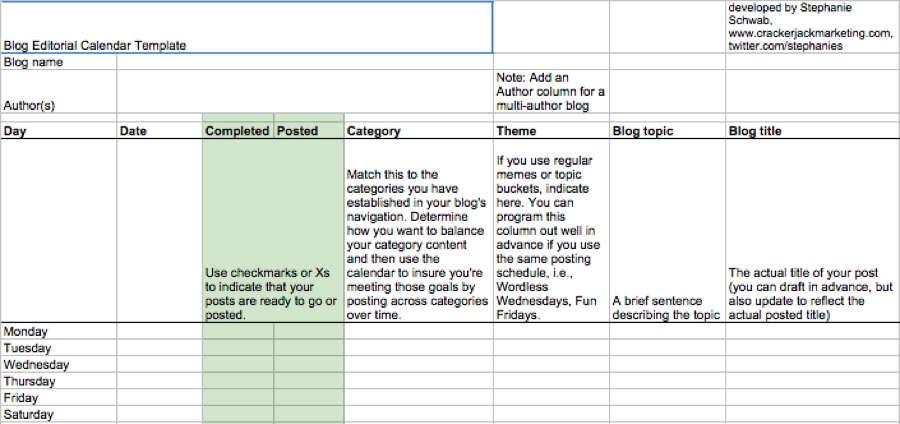 Editorial Calendar Templates For Content Marketing: The