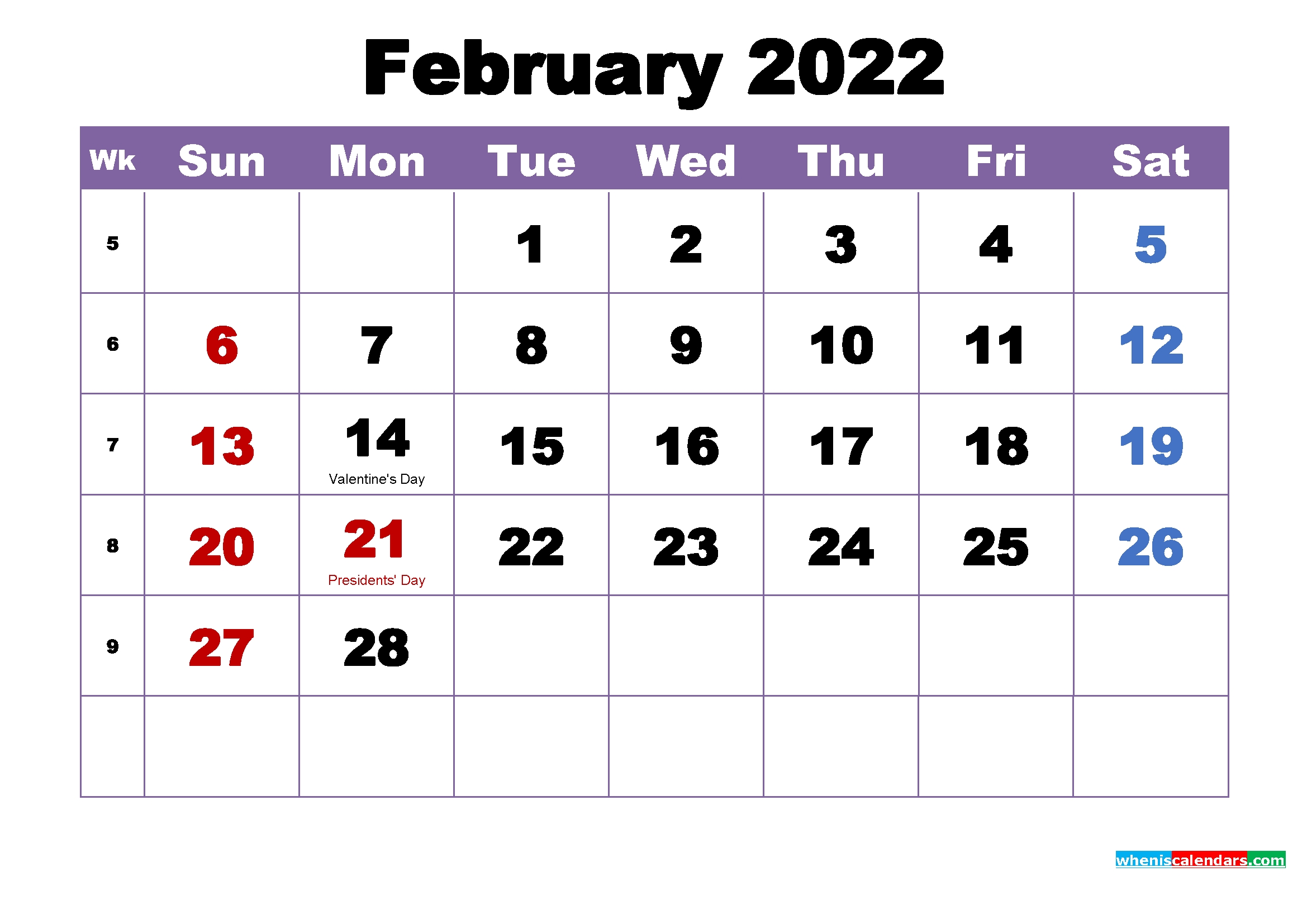 Best Calendar 2022 January February