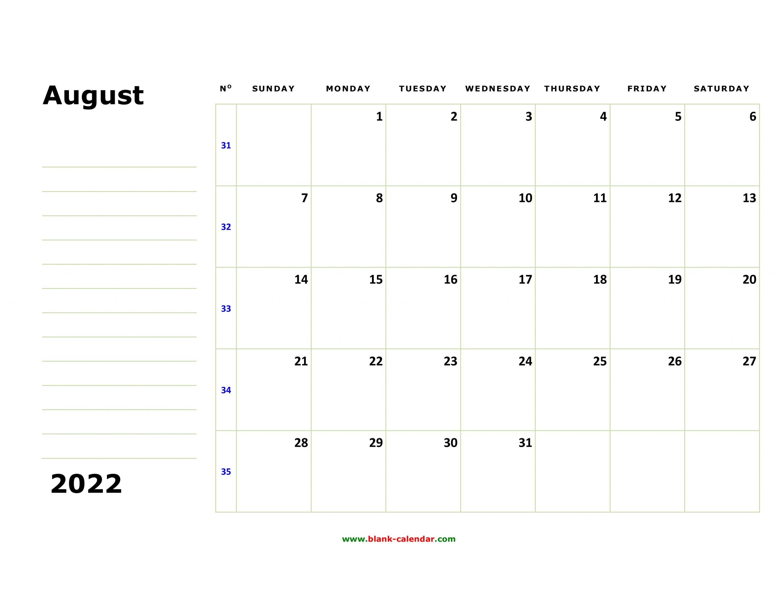 Perfect Calendar July August 2022