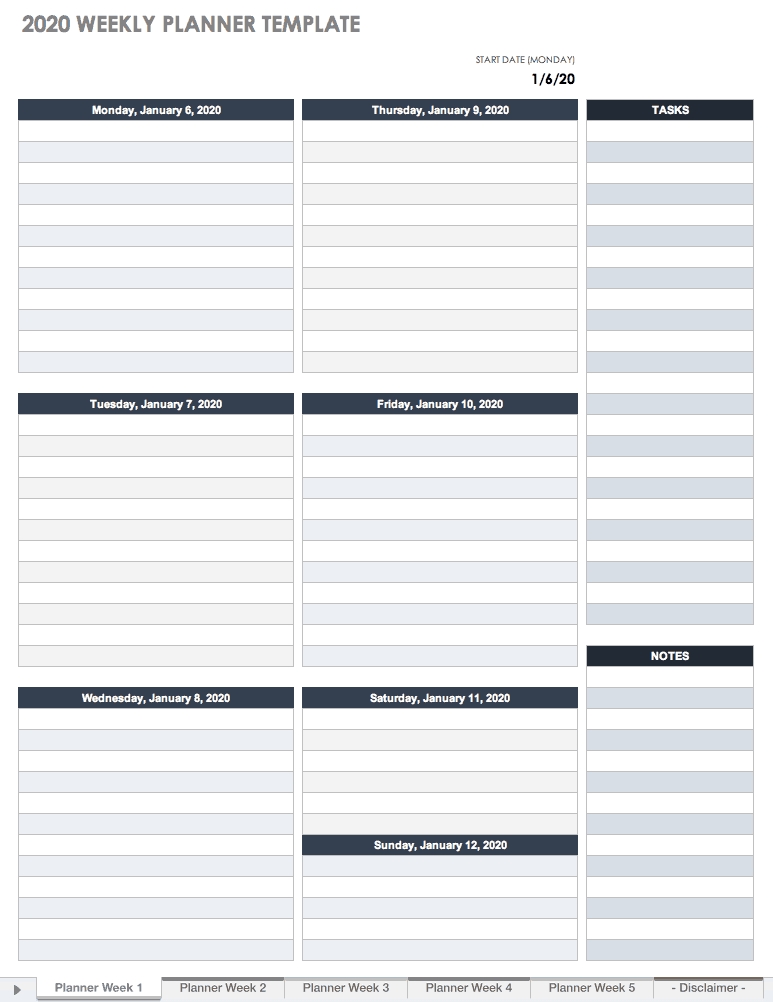 Free Google Calendar Templates | Smartsheet