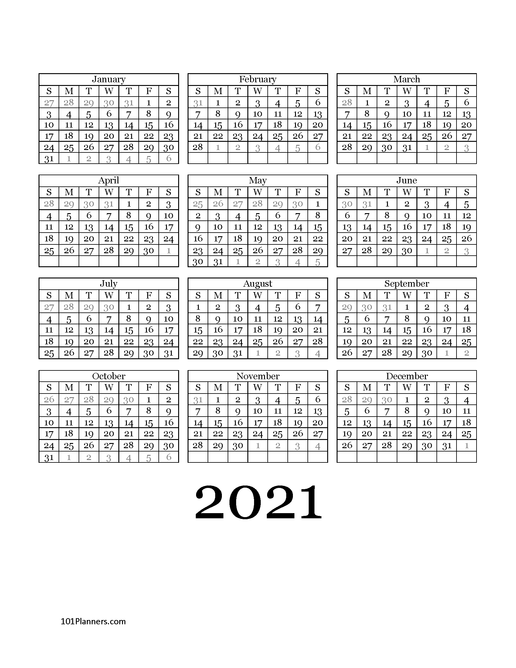 The How To Make A 2021 Calendar