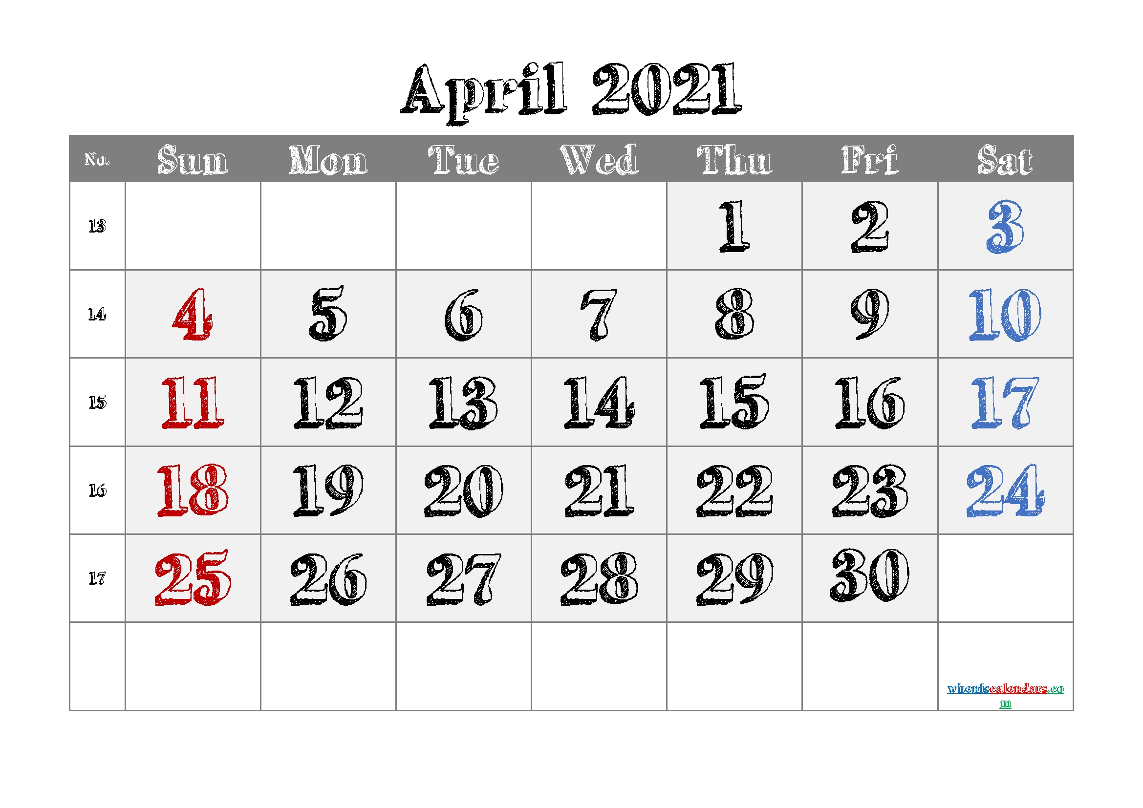 Free Printable Calendar April 2021 2022 And 2023 And More