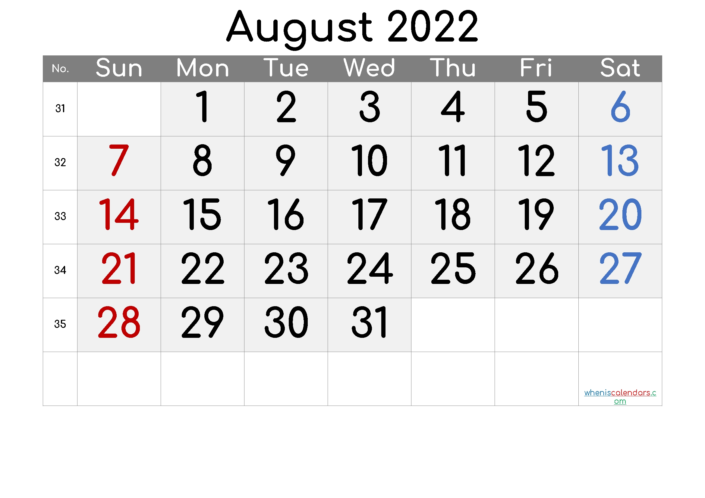 Free Printable Calendar August 2021 2022 And 2023