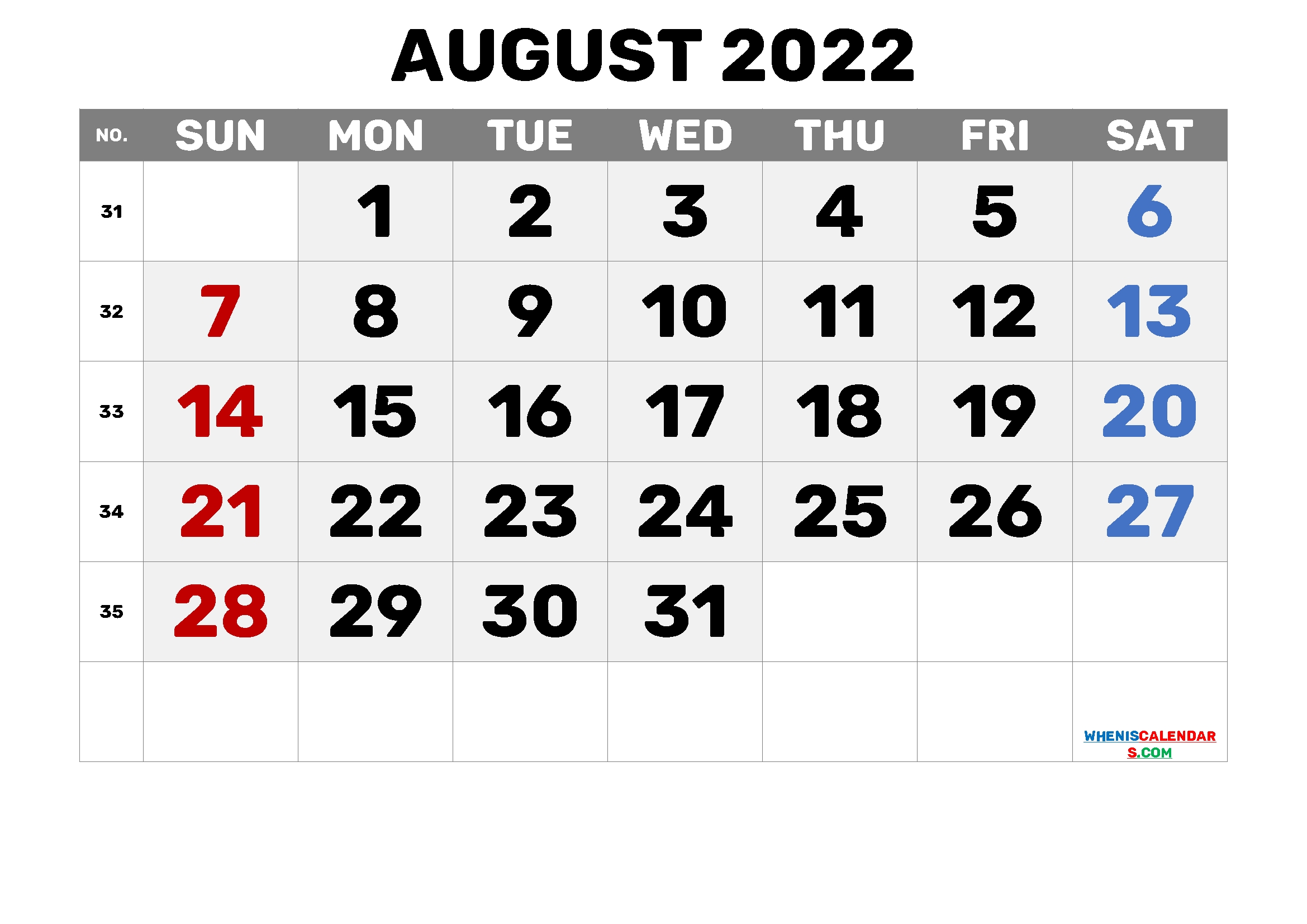 Free Printable Calendar August 2021 2022 And 2023
