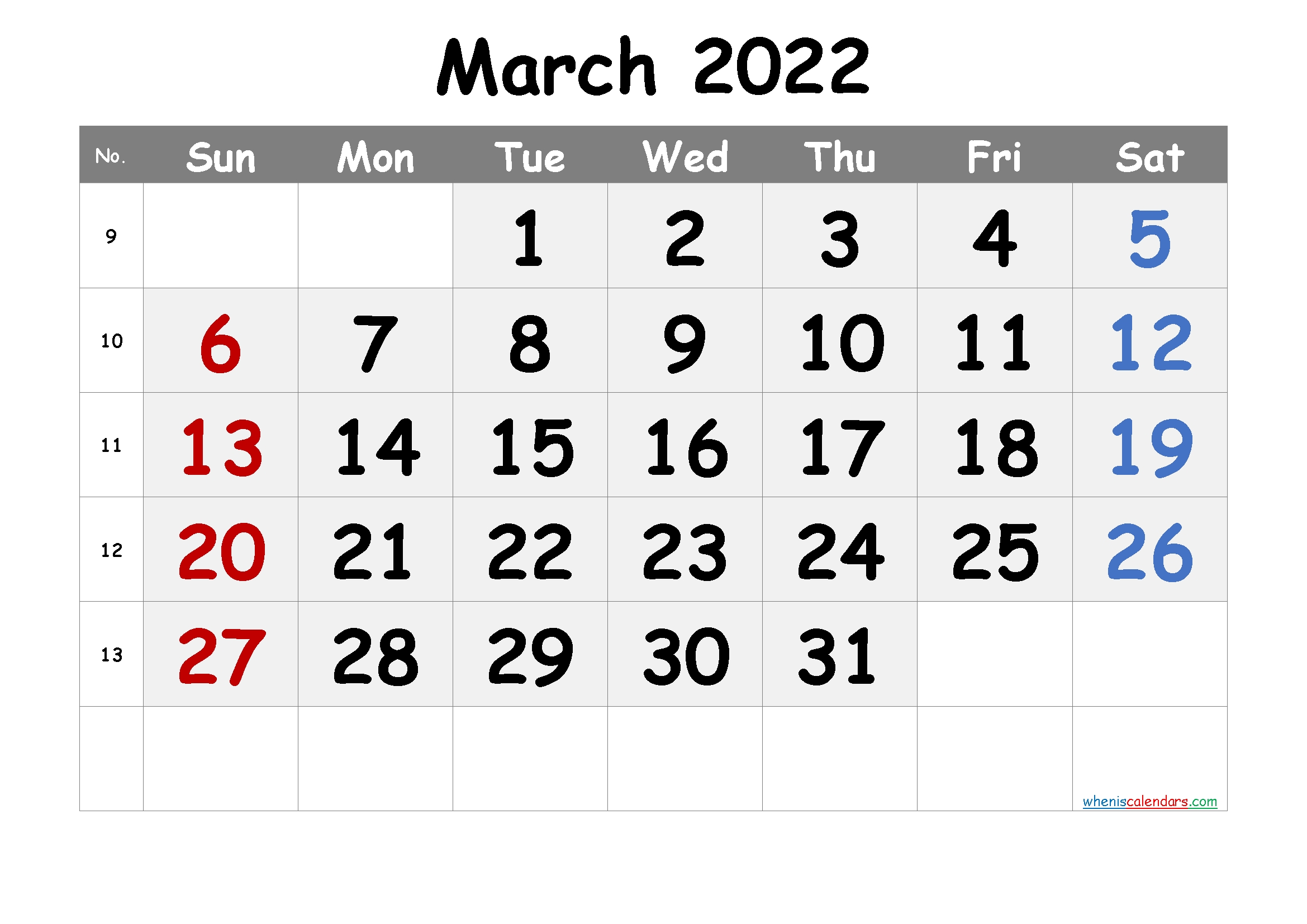 Free Printable Calendar March 2021 2022 And 2023