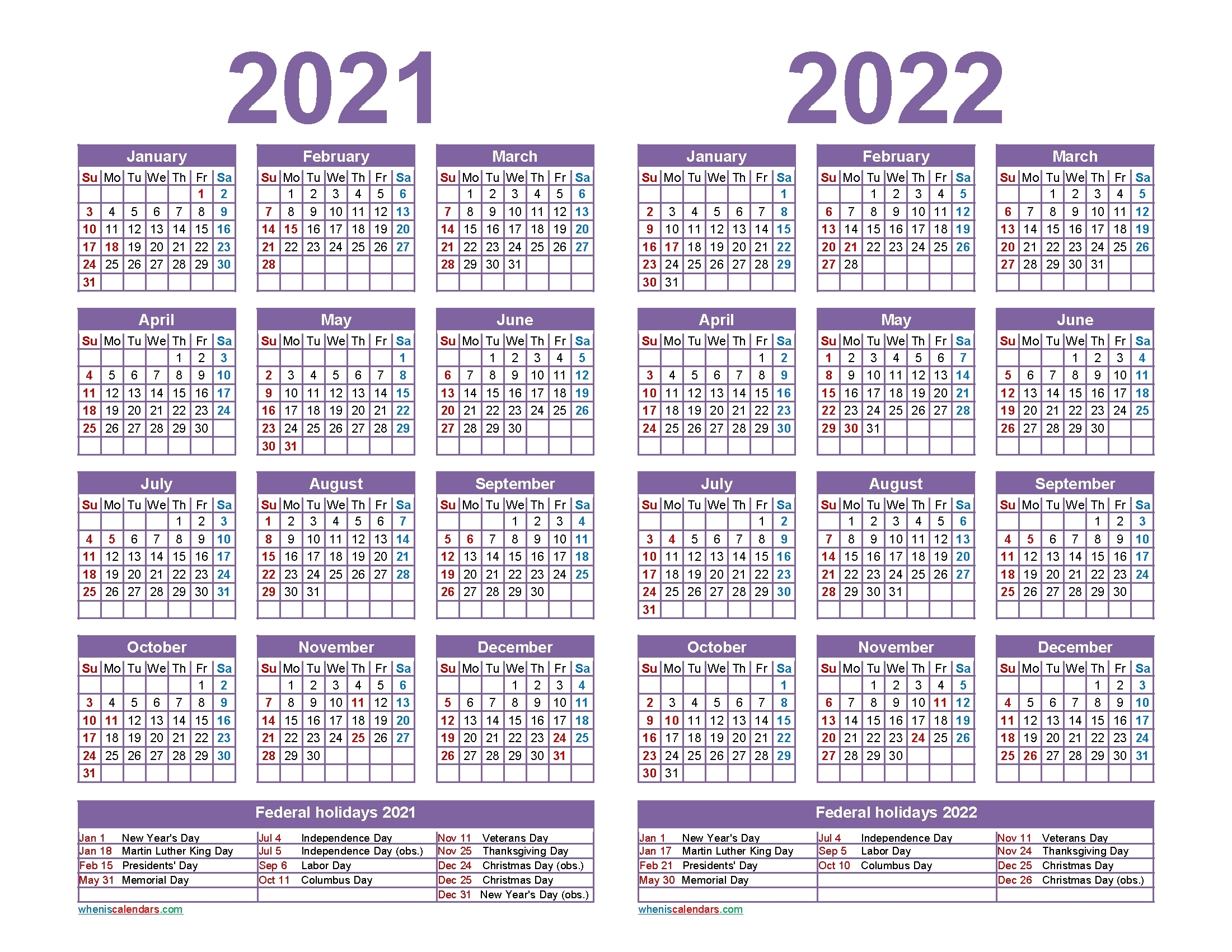 Free Printable Calendars 2021 2022 - Calendar Inspiration