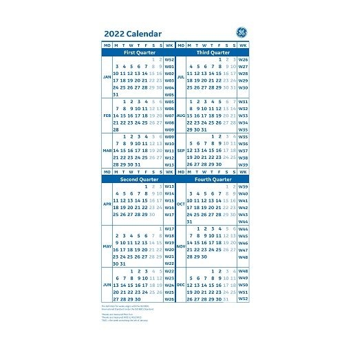 Ge Custom 2021/2022 Large Fiscal Calendar Blue (Pack Of 25
