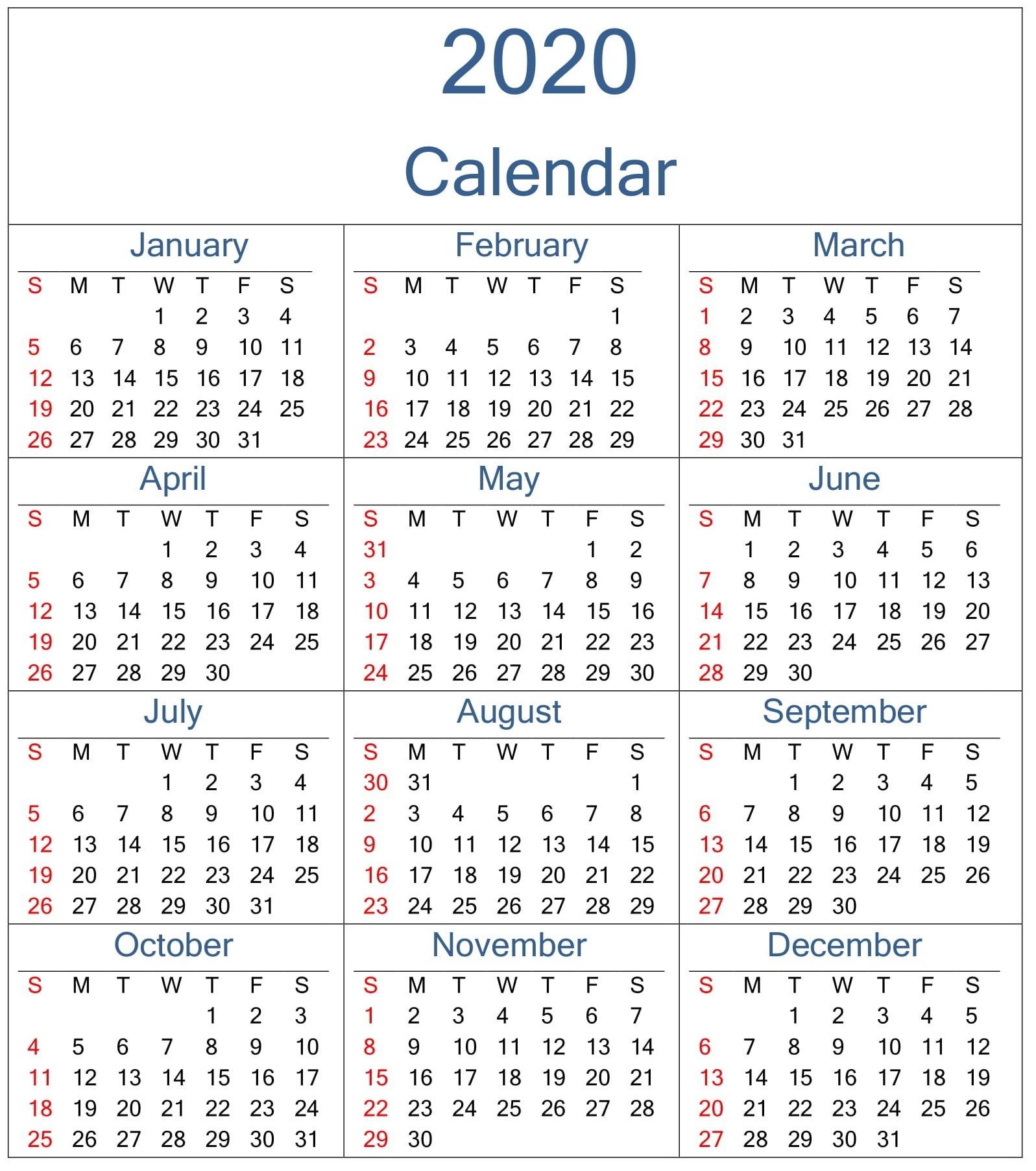 Get 2020 Monthly Calinder With Week Numbers | Calendar