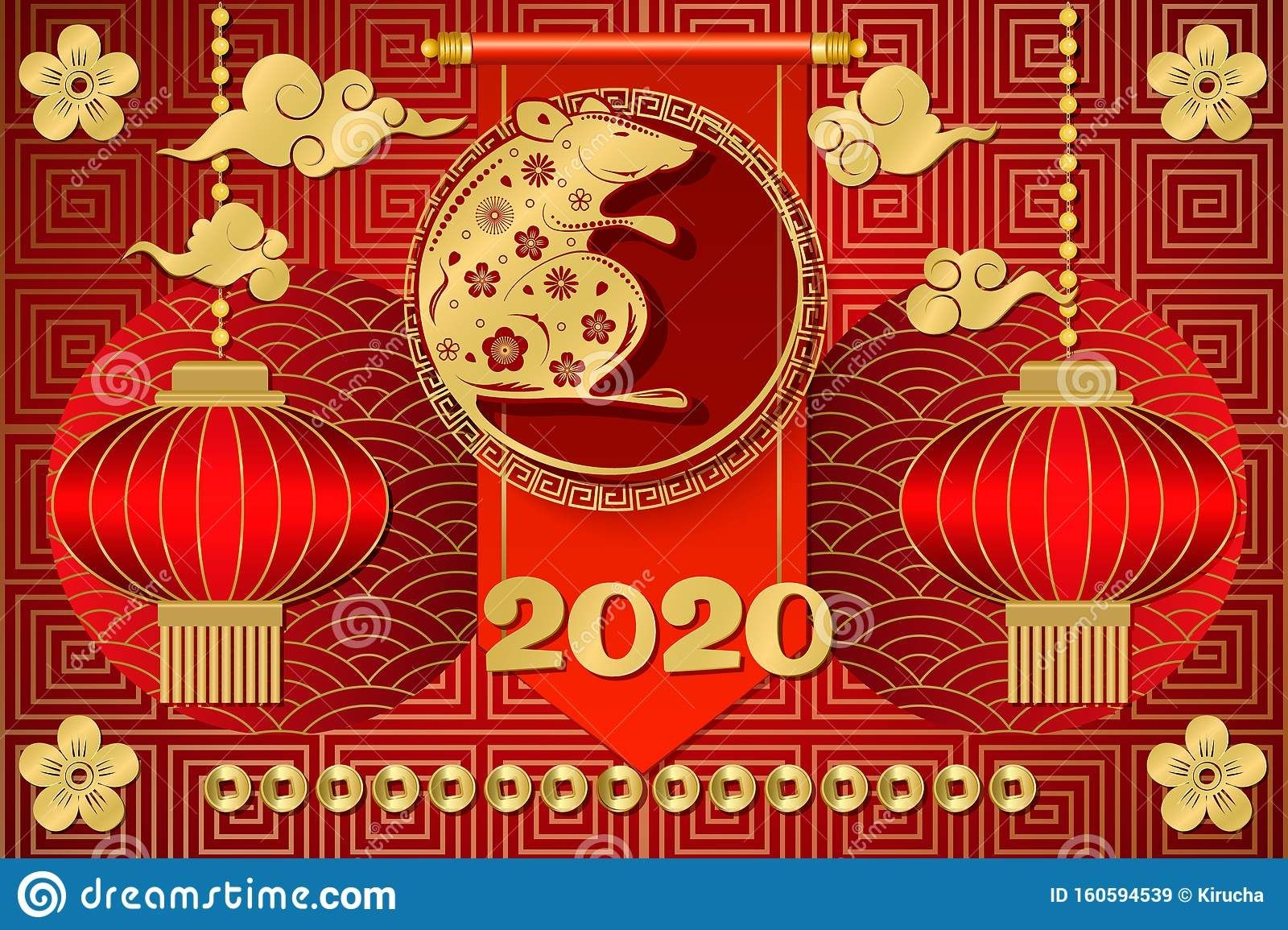 Happy Chinese New Year 2020 Stock Image - Image Of Animal