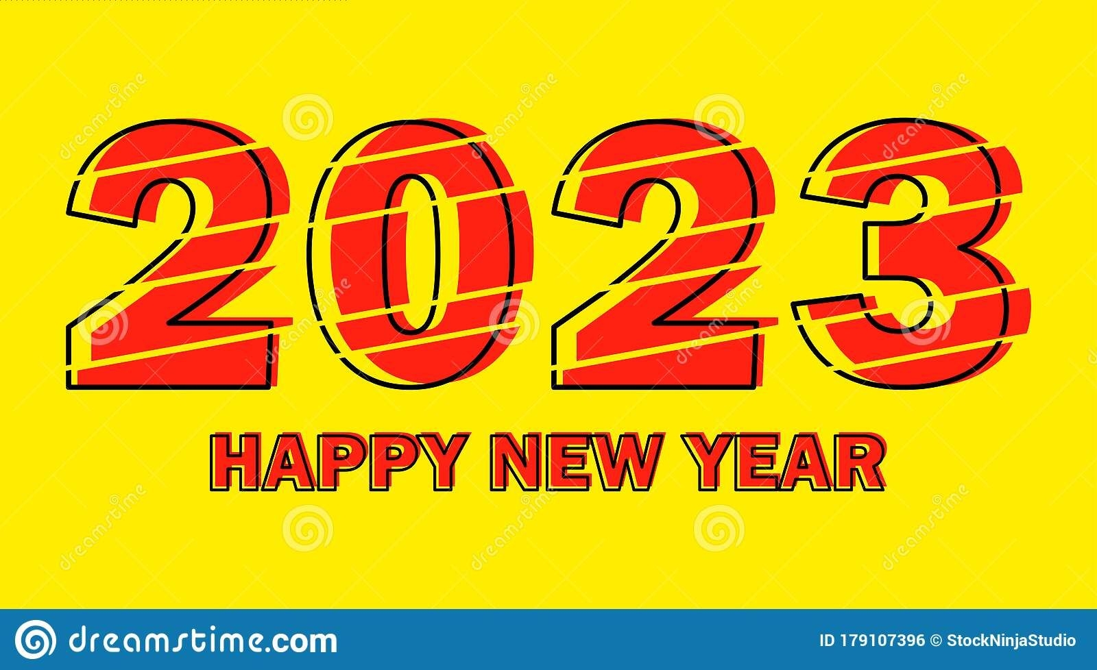 Happy New Year 2023 Design Template. Modern Design For