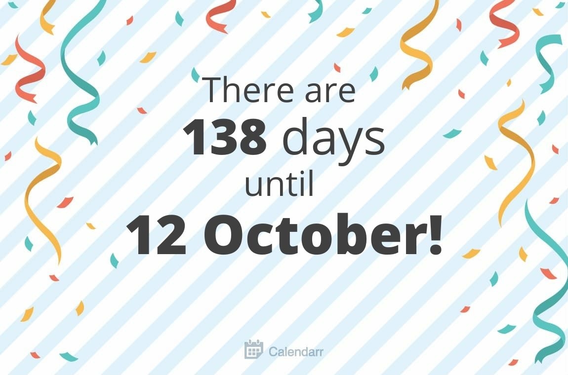 How Many Days Until 12 October - Calendarr