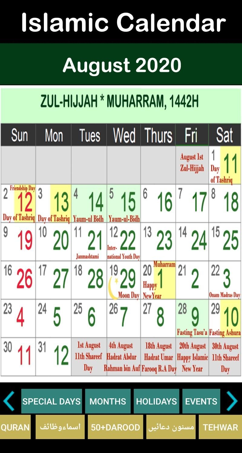 Islamic Hijri Calendar 2020 For Android - Apk Download