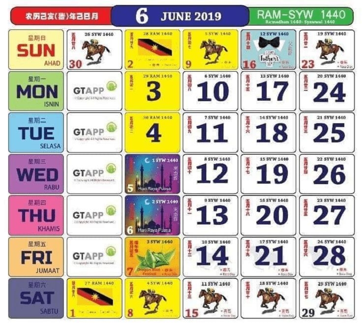 Kalendar Cuti Umum 2019 Malaysia (Public Holidays) Dan