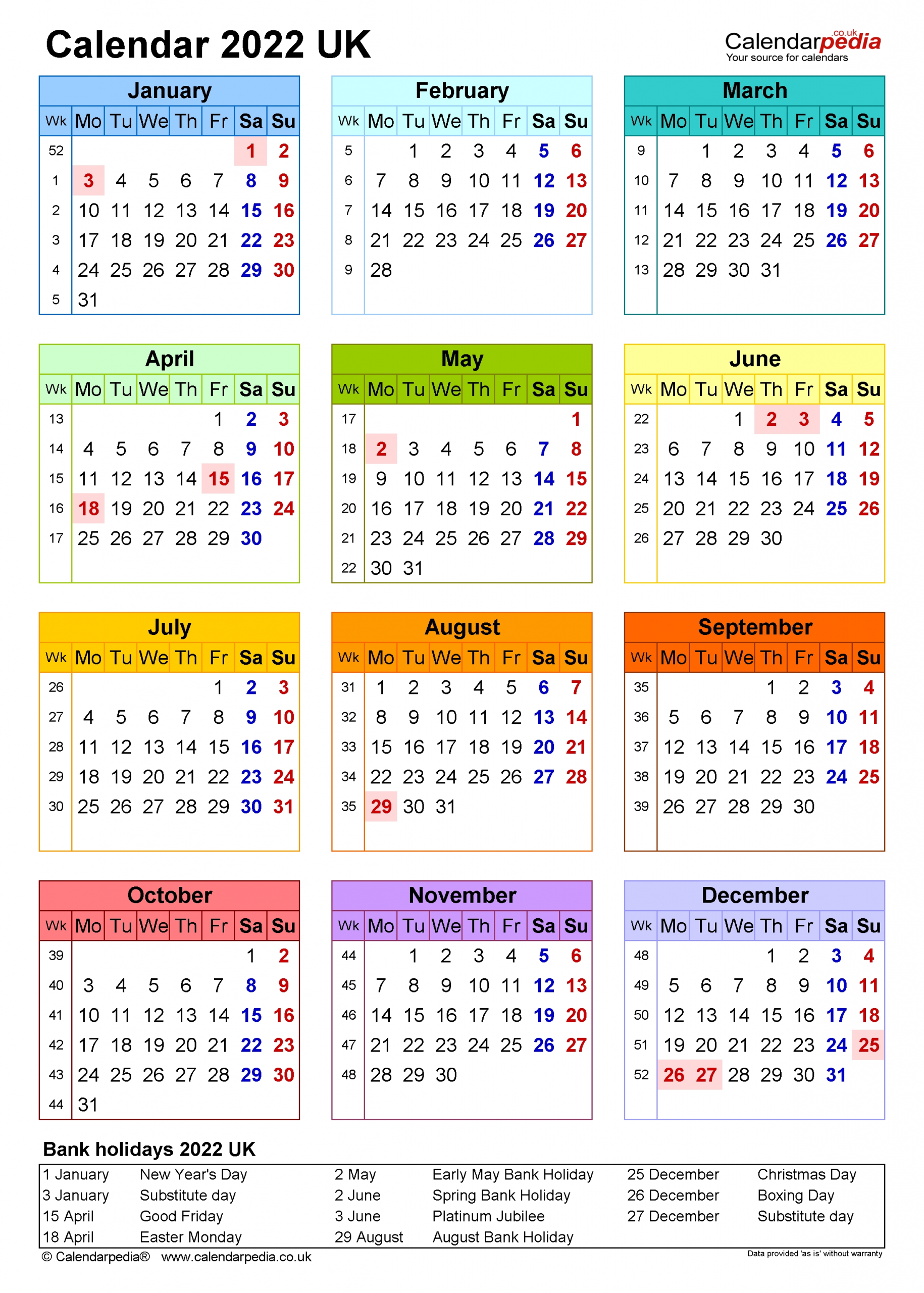 Large Printable Calendar 2022 | Printable Calendar 2021