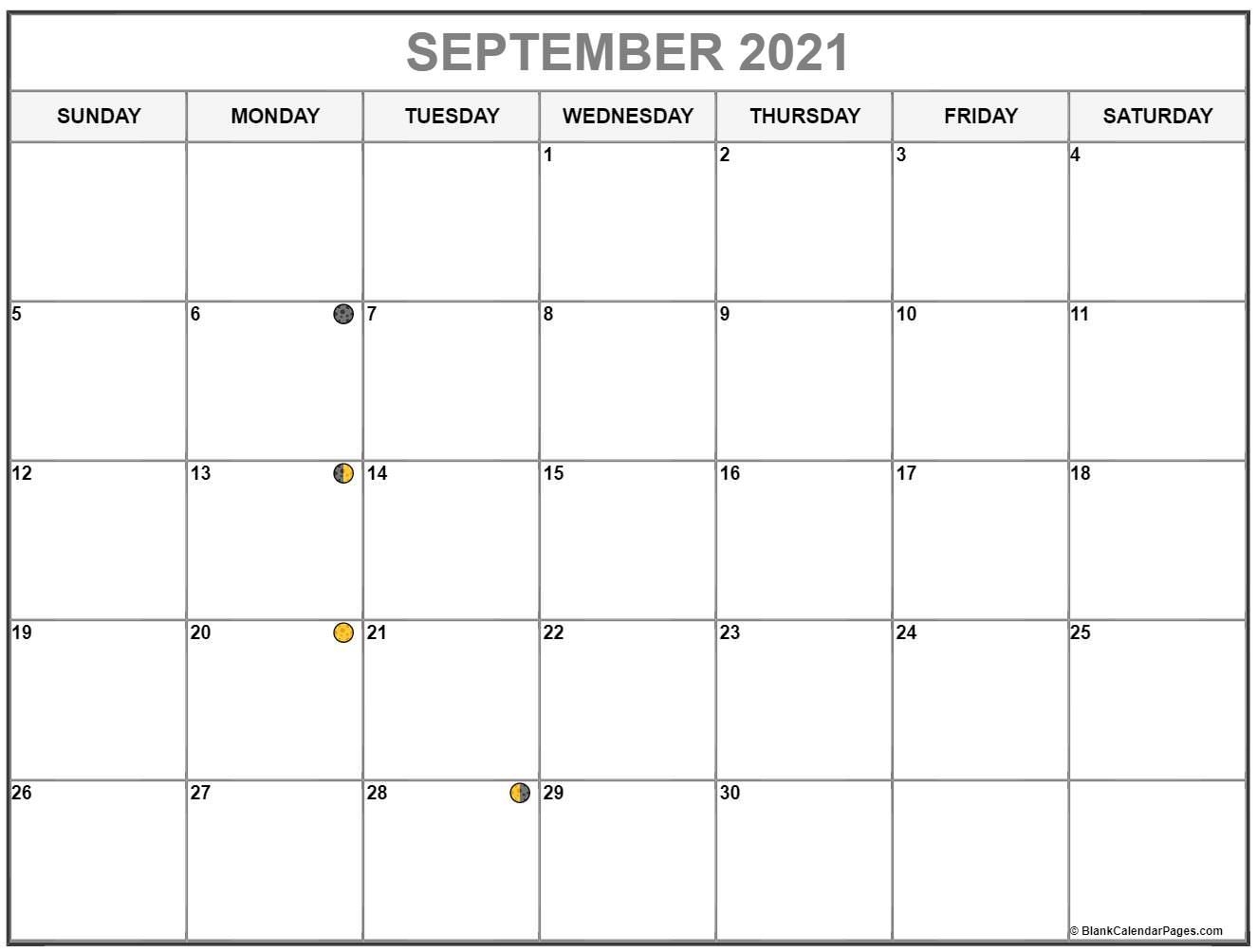 Lunasr Calendar Sept 2021 | Lunar Calendar