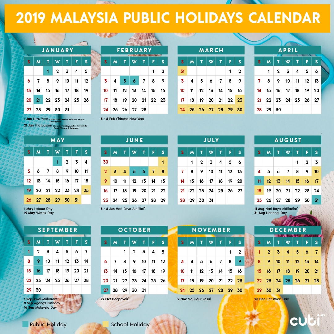 2025 Malaysia School Holiday Calendar Year Joan Ronica Calendar 2025 Malaysia With Public Holiday