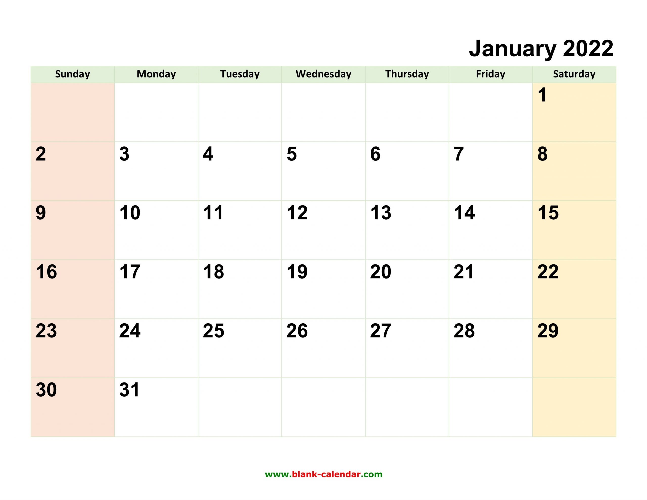 Monthly Calendar 2022 | Free Download, Editable And Printable