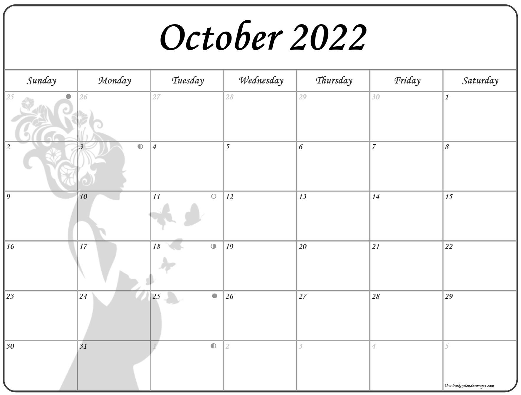 October 2022 Pregnancy Calendar | Fertility Calendar