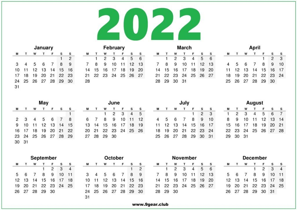 Perfect Calendar 2022 Printable Uk | Get Your Calendar Printable