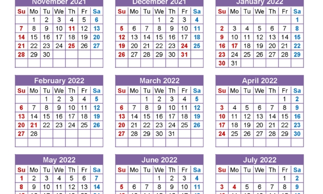 Printable 2021 2022 School Calendar | 2021 Printable Calendar