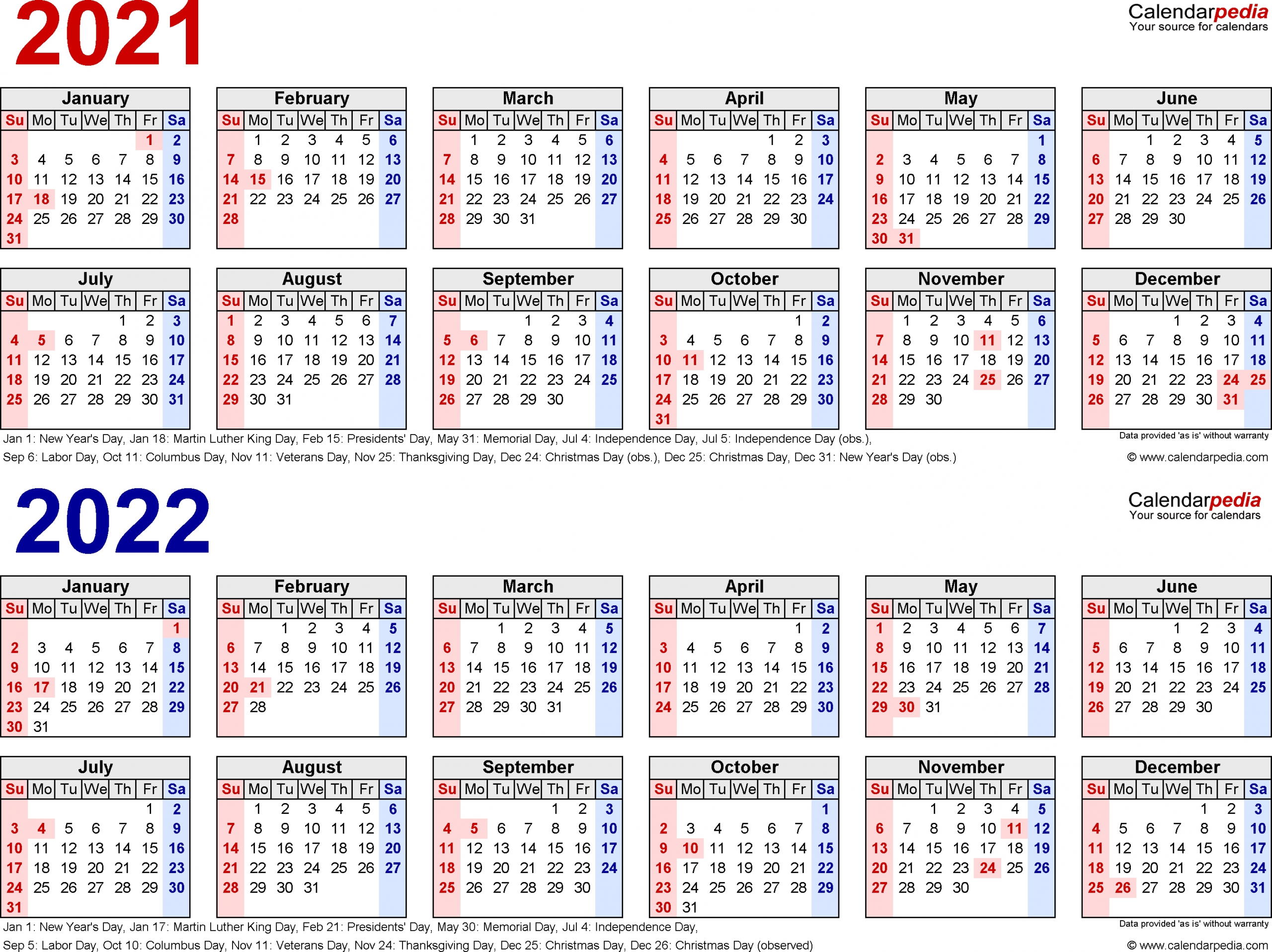 Printable 3 Year Il Caemdar 2020-2022 | Example Calendar