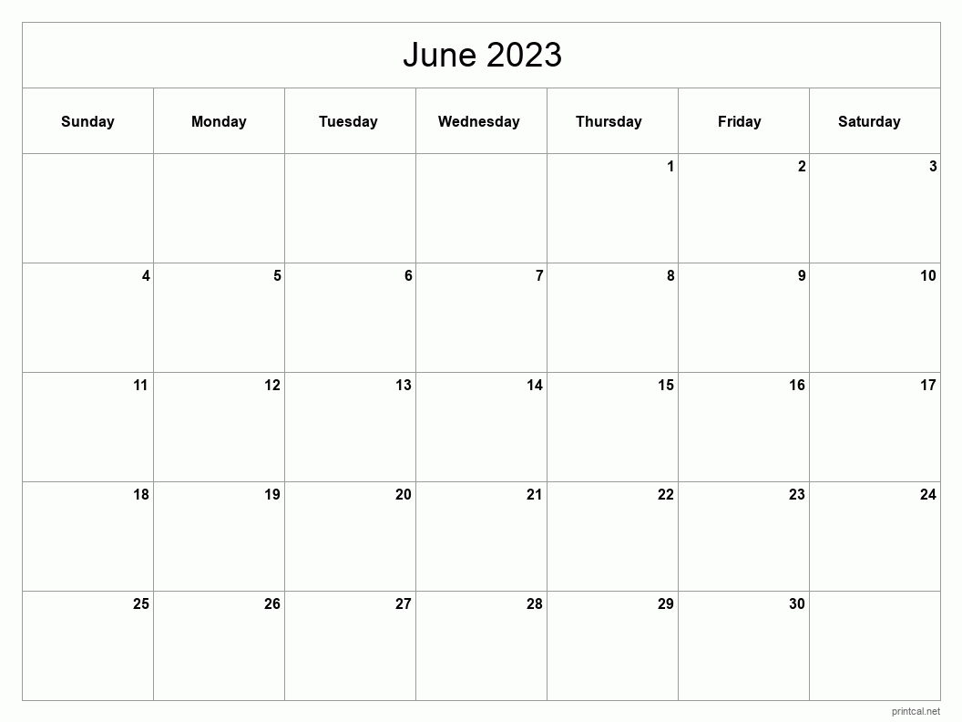 Printable June 2023 Calendar | Free Printable Calendars