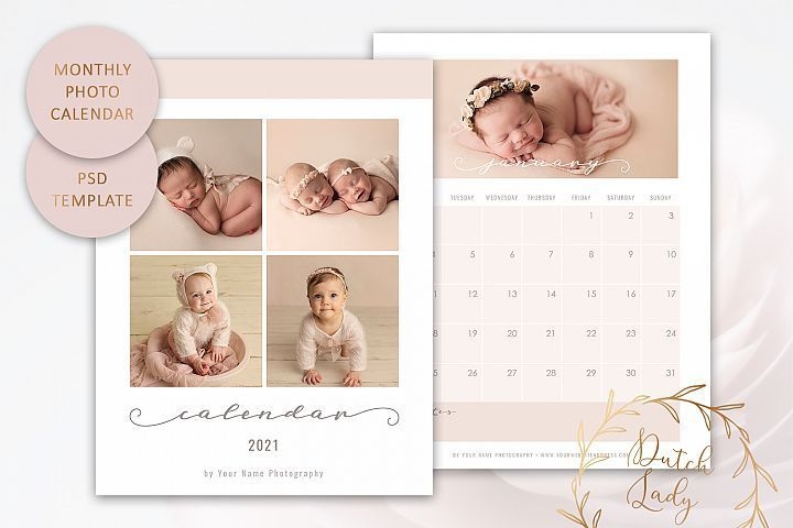 Psd Photo Calendar 2021 - Adobe Photoshop Template #2