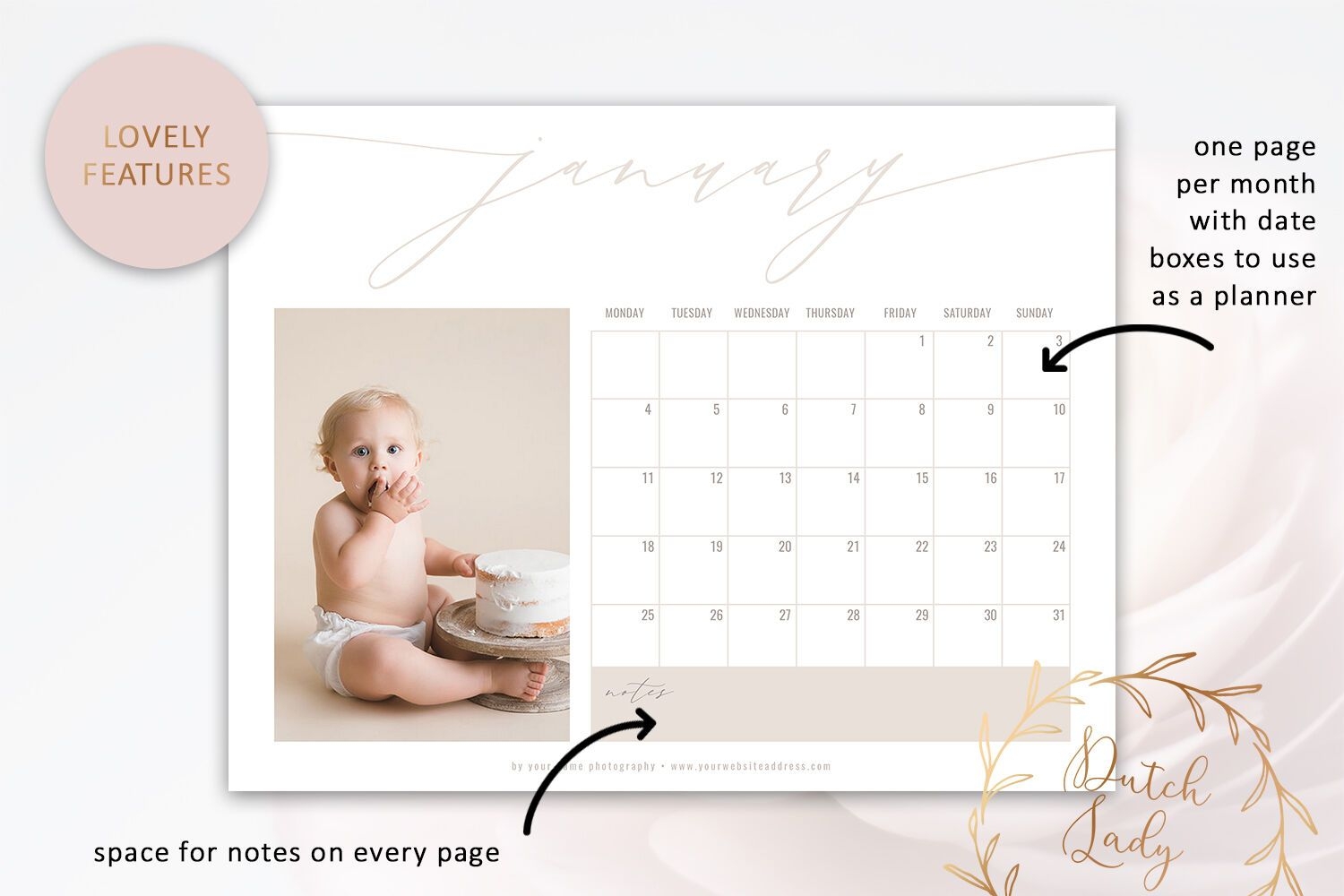 Psd Photo Calendar Template 2021 #3 By The Dutch Lady